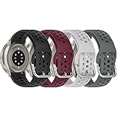 E ECSEM Sport Silicone Watch Bands Compatible for Amazfit Active 2/ Active 2 Square Smart Watch, Breathable Wristband Straps for Amazfit GTR Mini/Bip 3,3 Pro/GTS/GTS 4,3,2 Women Men