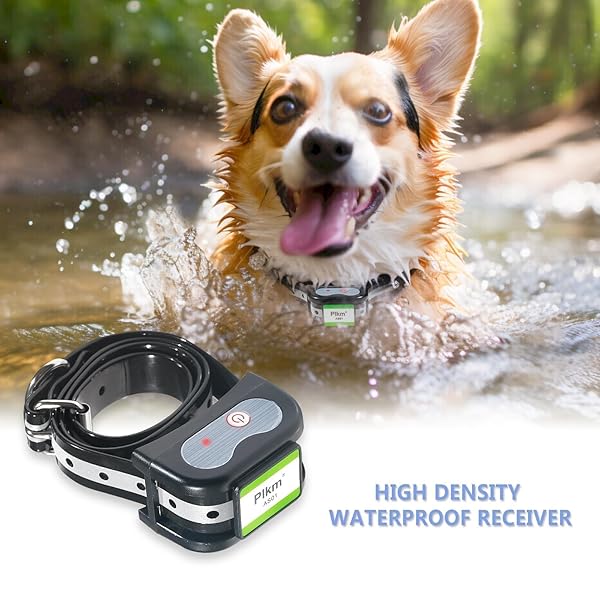 PLKM DOG WIRELESS FENCE 2026 NEWEST PET ELECTRIC INTELLIGENT CONTAINMENT SYSTEM, DOG OUT OF RANGE REMINDER TRANSMITTER AI SMART ALARM, DISPLAY RECEIVER BATTERY LEVEL, 360° STRONG SIGNAL COVERAGE