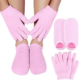 Qtrednrry Moisturizing Socks Gloves Set Hands Feet Whitening Hydrating Heel view 1