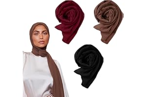 VOILE CHIC Premium Chiffon Hijab Scarf for Women - Non-Slip Islamic Head Scarf Wrap Hijabs
