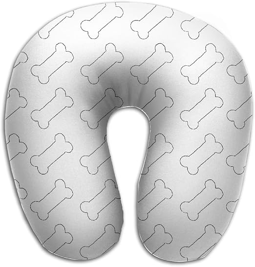 Amazon Com White Bone Pattern Clipart Print U Shaped Pillow
