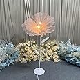 Giant Flowers Decoration, 5.25 ft Large Gauze Floral with LED Lamp, Wedding Decorations for Reception, Birthday Easter Party Banquet Mother's Day Backdrop Decor, Shop Window Display, Pink