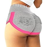 KIWI RATA Scrunch Booty Shorts for Women High Waisted Yoga Shorts Sexy Rave Bottoms Butt Lifting Short Hot Pants