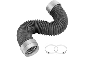 3FT Dryer Vent Hose 4 Inch, Heavy Duty 6-Layer Flexible Aluminum Dryer Duct with Rubber Seal Connectors, Heat Resistant Easy-