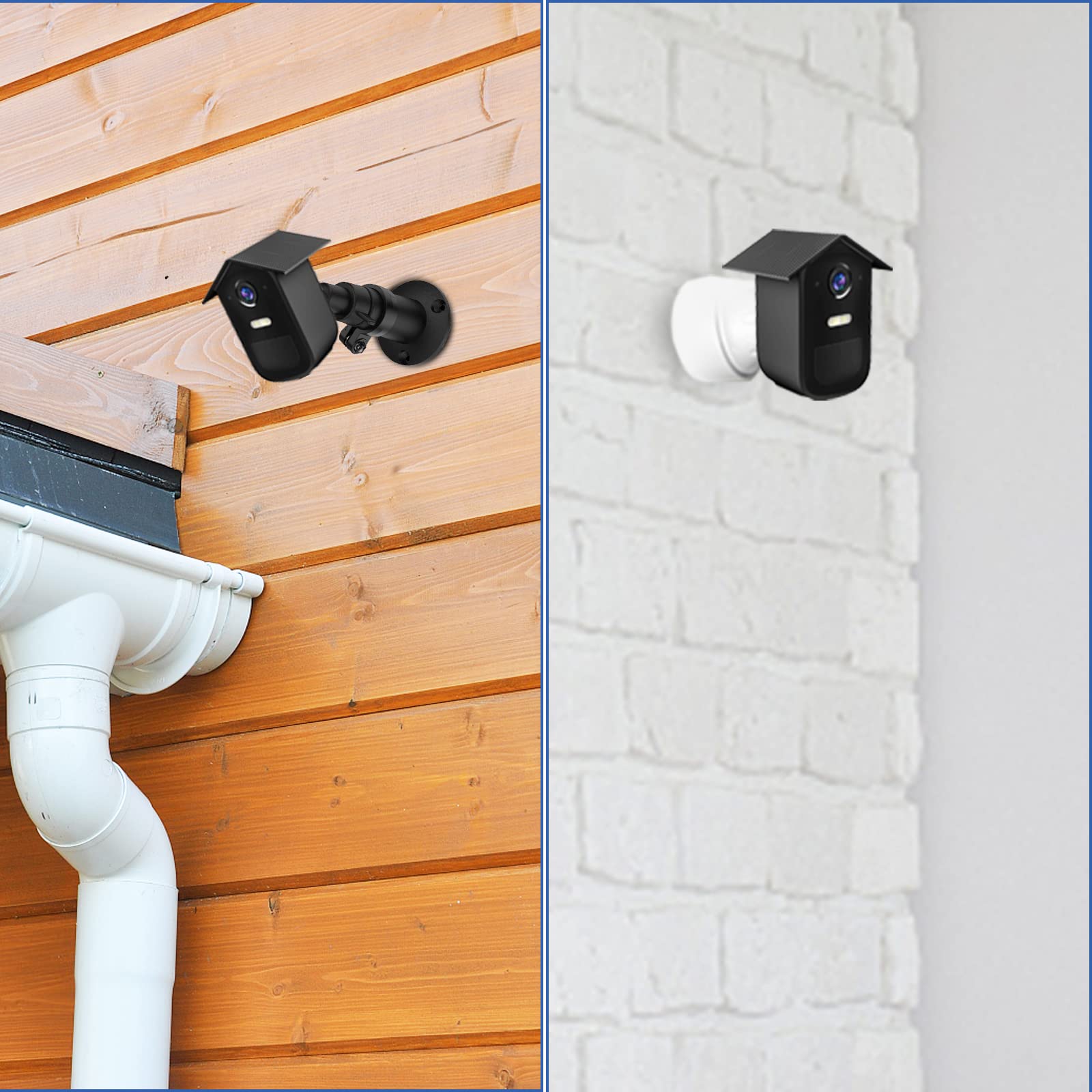 RUNEAY 2 Stück Wetterfeste Silikonhülle für EufyCam 2C/2C Pro,Schwarz Silikon-schutzhülle Wasserdicht und UV-Schutz Home Outdoor Camera für Innen- und Außenbereich 7