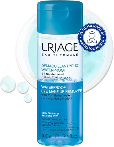 Uriage Biphase Waterproof Make-Up Remover 100ml for Eyes Lips Face