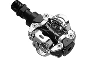 VENZO Compatible with Shimano SPD Mountain Bike CNC Cr-Mo Die-Cast Aluminum Sealed Pedals with Cleats - Dual Platform Clipless Pedals for Mountain Bike Shoes - Easy Clip in & Out