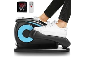 ANCHEER Under Desk Elliptical, Electric Ellipse Leg Exerciser While Sitting for Seniors Adults, Quiet Portable Motorized Seated Foot Pedal Exerciser with Remote Control for Home Office Use