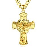INFUSEU Faith-Inspired Christian Catholic Saint Necklaces Religious Protection Gifts for Women