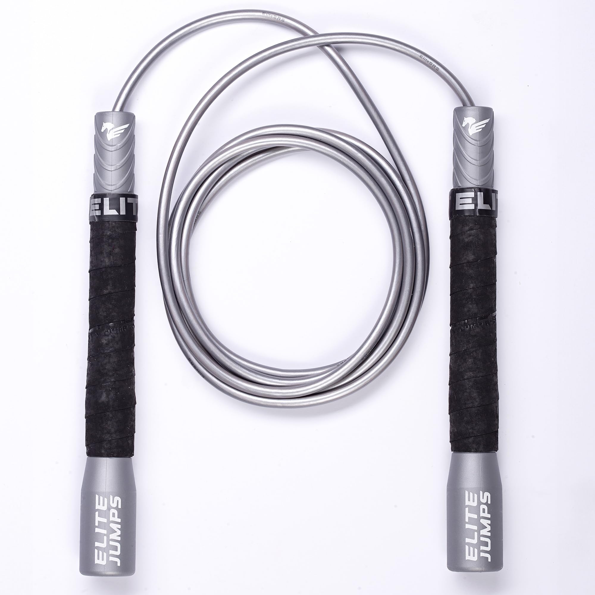 EliteSRS Pro Freestyle Beginner Jump Rope for Adults - Fitness Cardio Training - Long Handles/Comfortable Foam Grip/Forgiving PVC Cord - Indoor or Outdoor Skipping
