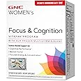 GNC Women's Focus & Cognition Vitapak | with Multivitamin Blend and Cognition Complex | 30 Servings
