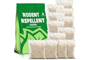 SUAVEC Rodent Repellent, Mouse Repellent Granules, Mice Repellents Indoor, 40% Peppermint Oil to Repel Mice and Rats, RV Rat Deterrent, Outdoor Rodent Repellent Pouches, Keep Mice Away-12 Pouches