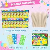 ZMLM 16 Pack Scratch Art Notebooks Party Filler For Kids 4-9 view 5