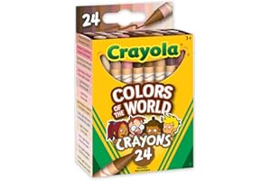 Crayola Colors of The World 521733 Lot de 24 crayons de couleur peau pour loisirs créatifs