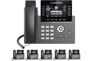 MM MISSION MACHINES Business Phone System 'Mission Machines' G400C: Includes GRP2615 Phones + 'Mission Machines' Cloud Server + Free 3-Months of 'Mission Machines' Cloud Phone Service (6 Phone Bundle)