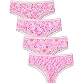 ORVIELIN Sweet & Cute! Women's Printed Lace Bikini Briefs - 4-Pack Floral Animal Underwear Set