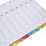 Q-Connect 1-10 Index Divider A4 White Multi-Punched Reinforced Tabs view 3