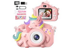 GOFUNLY Kids Camera for 3-12 Years Old Toddlers Childrens Boys Girls Selfie Camera 20.0 MP HD 1080P IPS Screen Dual Digital Toy Camera for Kids Birthday