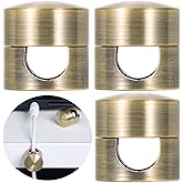 SmallCat 3 Sets Charger Holders for Cords, Antique Copper Color Adjustable Cable Anchor Holders, Adhesive Metal Cord Clips, Cable Management Wire Organizers for Desk, Office, Nightstand