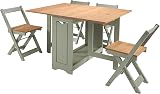 Seconique Santos Butterfly Dining Set Green Pine Top 6 Chairs view 7