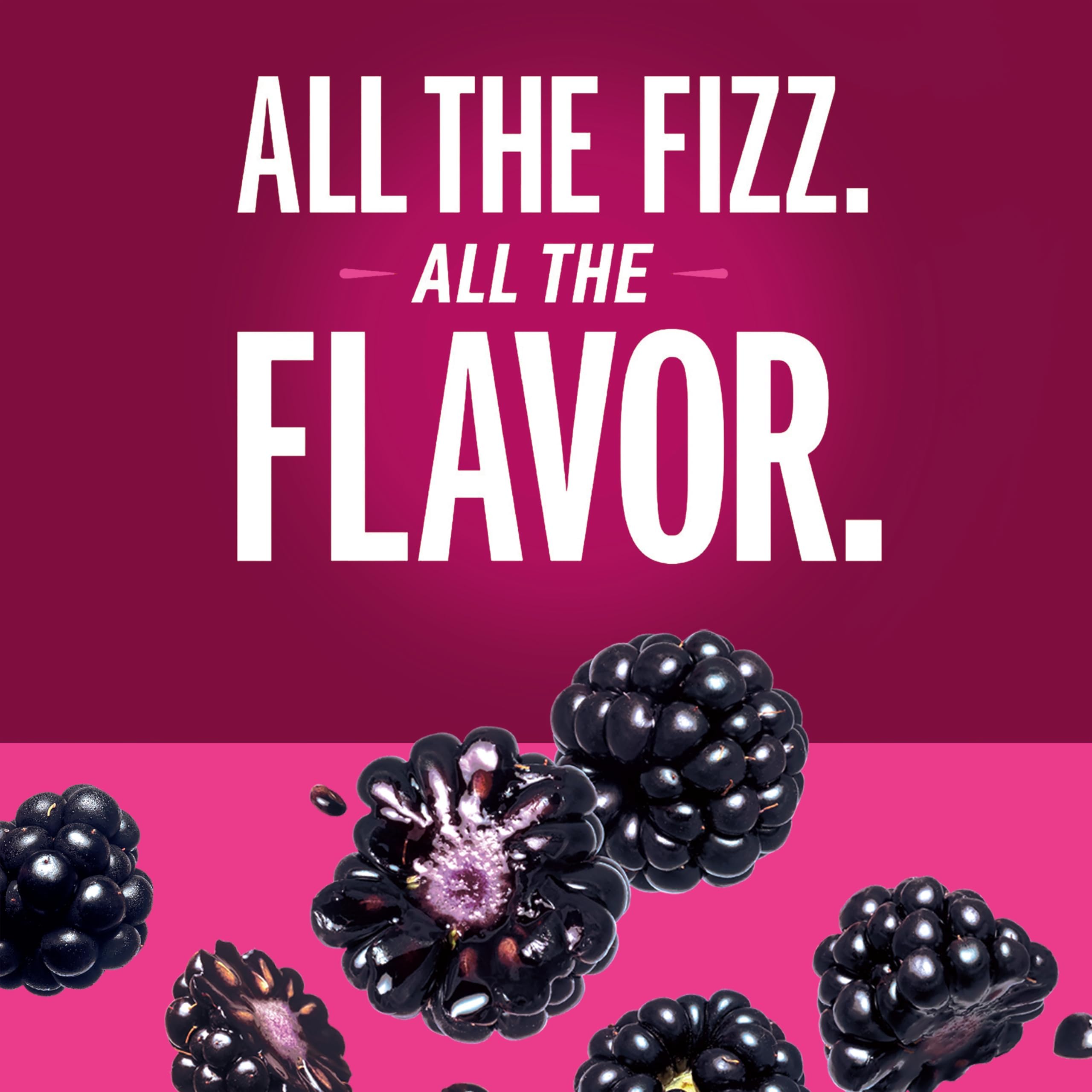 IZZE Sparkling Water Juice Beverage Blend, Blackberry, No Sugar Added, 8.4 FL OZ, 24 Cans
