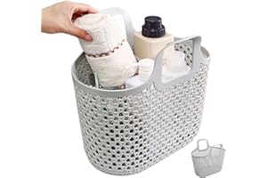 Shower Organiser, Plastic Shower Caddy Portable Organizer with Storage for Bath Toy Storage for Bathroom, College Dorm, Pantr
