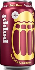Poppi Sparkling Prebiotic Soda Beverage with Apple Cider Vinegar, Seltzer Water and Fruit Juice, Root Beer Flavor, 12 Fl Oz, 