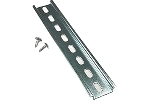 INTERNATIONAL CONNECTOR ICI T&G 1 Piece DIN Rail 2 Stainless Steel Screws Slotted Aluminum RoHS 7" Inches Long 35mm Wide 7.5mm High