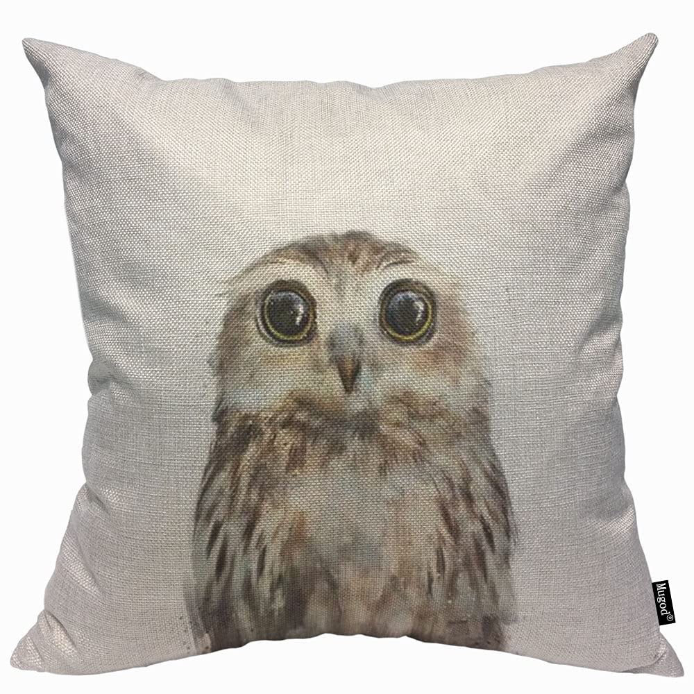 Mugod Cute Eagle Cushion Cover Throw Pillow Covers Animal Fashion Abstract Art Cute Owl Wildlife Pillow Case for Men Women Decorative Home Sofa Chair Couch 45x45cm/18x18 Inch