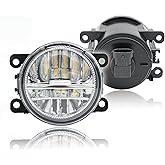 LEVANLIGHT Pair LH+RH LED Fog Light Bumper Lamp LED Bulbs Clear Lens With Screws For Ford Explorer 2011-2015 For Subaru Impreza 2012-2018 (For Subaru Impreza 2012-2018)