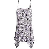 JURTEE Tank Tops for Women, Summer Handkerchief Hem