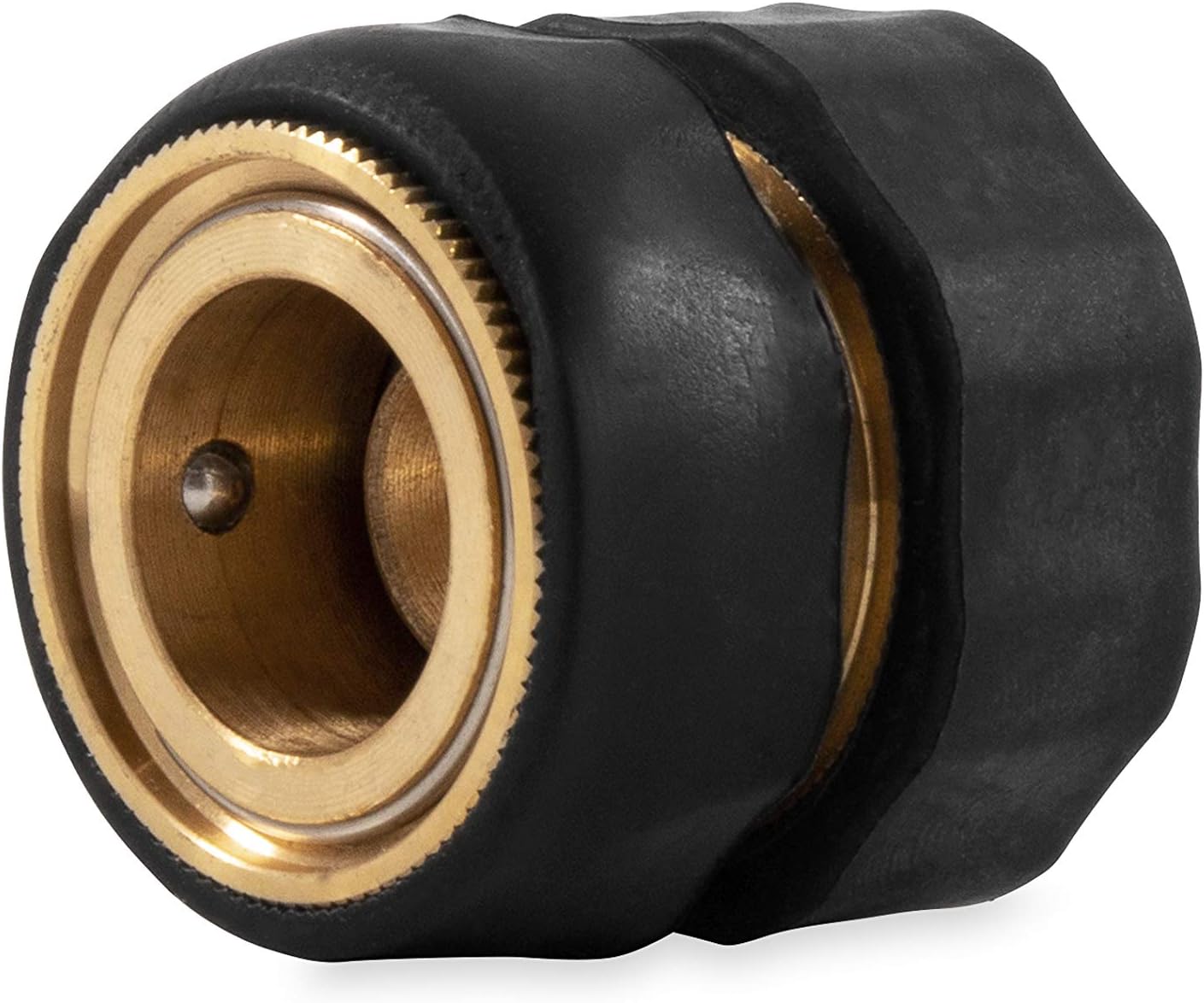 Camco 5/8" Brass and Steel Quick Hose Disconnect - Connect and Disconnect Between Multiple Hose Attachments | Automatic Shut-Off When Disconnected | 1 Female & 3 Male Fittings - 4 Pack - (20136): Automotive