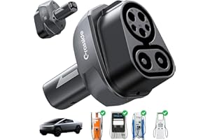 GRASSIDE 2025 Upgraded CCS1 to Tesla Charger Adapter, 250KW Superfast DC Charging for All Tesla Models(with CCS Enabled)/Cybertruck/NACS EVs, CCS to NACS, Works with Level 3 Charging Station with CCS1 Plug