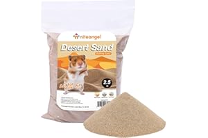 Niteangel Hamster Desert Bath Sand | No-Dust Bath or Potty Litter Sand for Hamster Chinchillas Gerbil Mice Degu or Other Smal