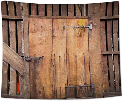 Amazon De Yo Chairon Wandbehang Uberwurf Wandteppich Vintage Stil Holz Scheune Fur Buro Kuche