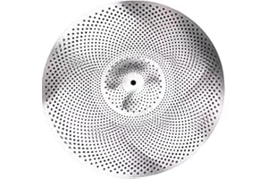 Deevoka Mute Cymbal,Quiet Cymbal,Drum Accessories, Sturdy,Drummer Practice Drum Cymbal Low Volume Practice Cymbal for Beginners, 18inch