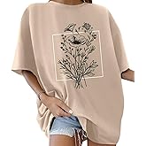 ORANDESIGNE Womens Oversized Cotton T Shirts Graphic Tees Short Sleeve Vintage Tops Casual Summer Clothes 2026