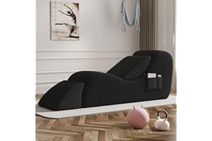 WHGBJA Yoga Chair, Lounge Chair for Yoga with Side Pocket&Lumbar Pillow&Ottoman, for Stretching, Relaxation