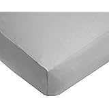 American Baby Company 100% Cotton Jersey Knit Fitted Crib Sheet for Standard Crib and Toddler Mattresses, Grey, for Boys and 