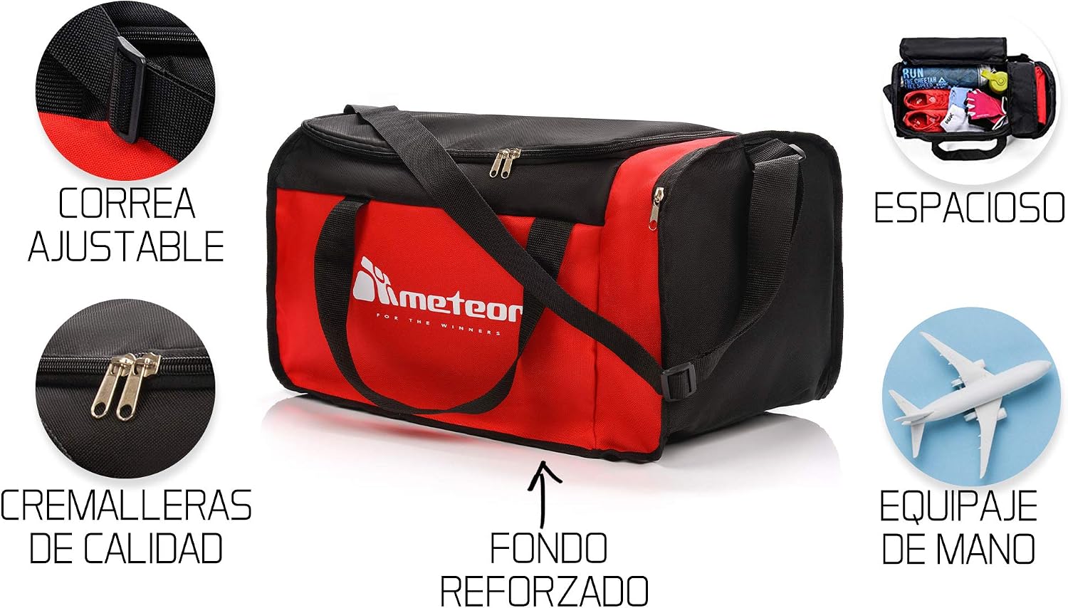 meteor Gym Bag Womens & Mens 20l, Lightweight Sports Holdall with Shoe Compartment & Shoulder Strap, Unisex Travel Duffel - Image 5