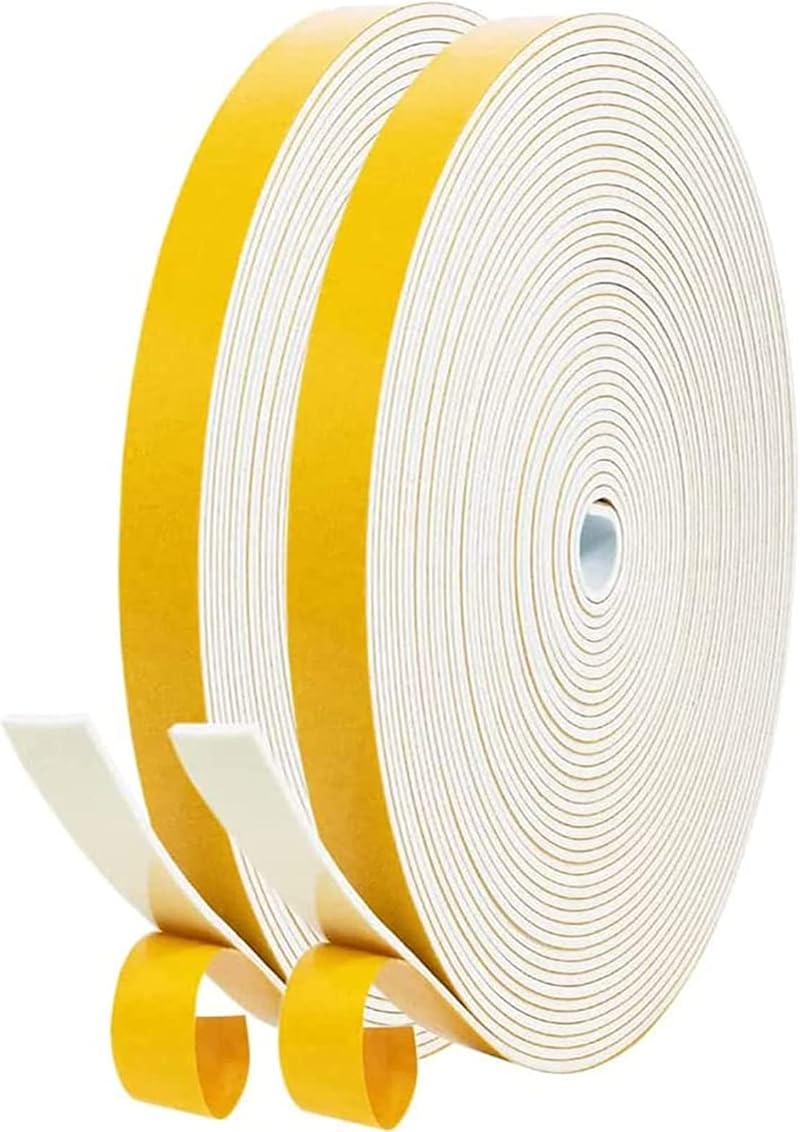 Bynsaer Weather Stripping Tape 6mm x 1.5mm x 20m Self-Adhesive