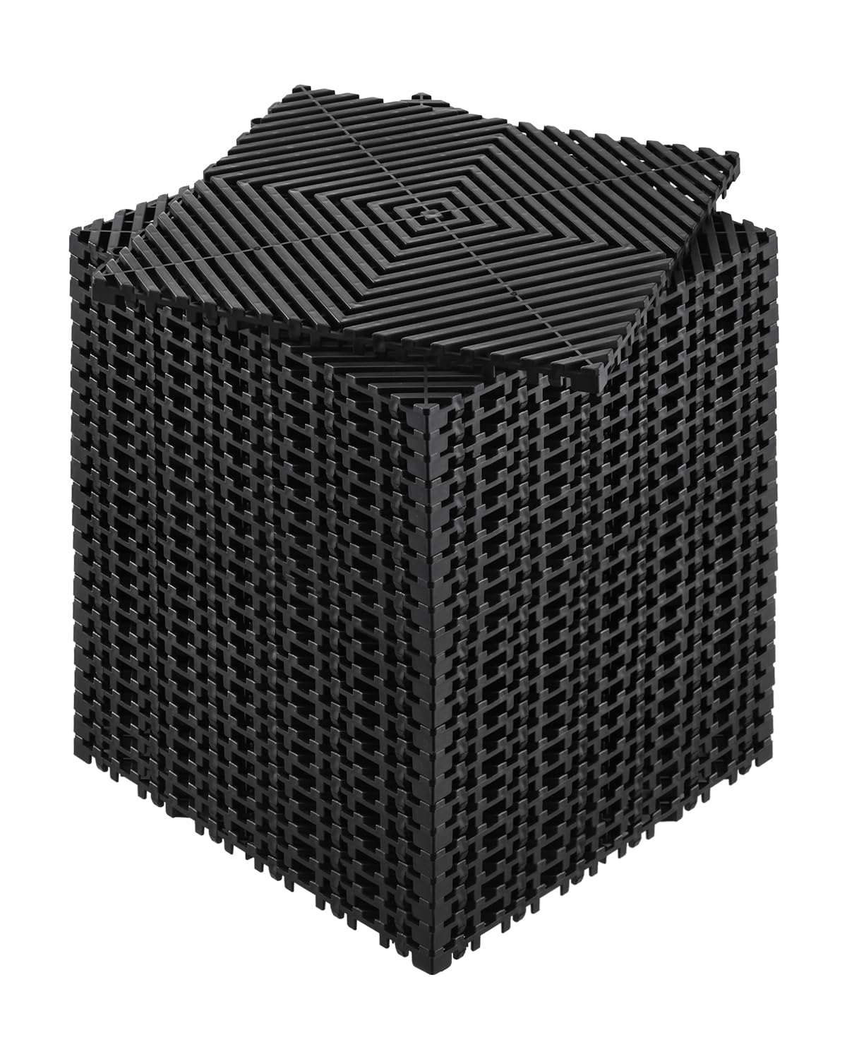 Photo 1 of VEVOR Interlocking Drainage Mat, 12” x 12” Modular Interlocking Cushion, 12 Pcs Splicing Drainage Mats, Non-Slip Gray PP Drainage Floor Tile and Shower Mat, for Garage, Garden, Kitchen & Outdoor