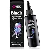 LET'S RESIN High Concentrated Black Epoxy Resin Pigment Paste, 100ml, Opaque Resin Dye for Art, River Table, Jewelry Making, Coasters