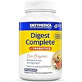 Enzymedica, Digest Complete + Probiotics, Full-Range, Everyday Enzymes with 800 Million CFU Active Cultures per Capsule, 90 Capsules