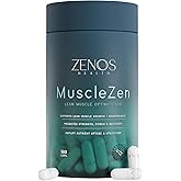 Zenos Health MuscleZen Muscle Builder for Men – ATP Supplements for Strength – Muscle Supplements for Super Recovery – Clear Muscle Support for Lean Muscle Growth - Made in USA, 180 Caps