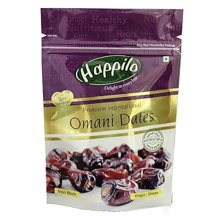 Happilo Premium International Omani Dates, 250g (Pack of 5)