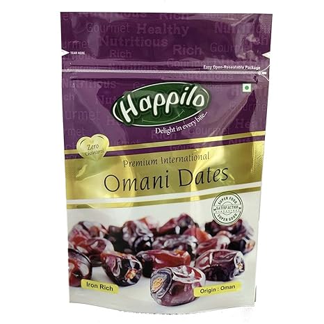 Happilo Premium International Omani Dates, 250g (Pack of 2)