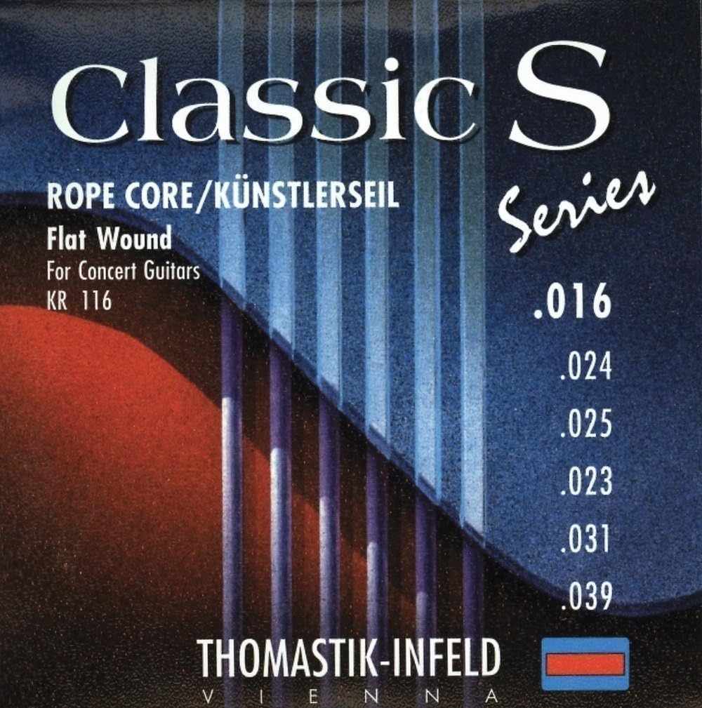 Thomastik-Infeld Flat Wound Klassikgitarre - KN16 - E-Saite - Classic S - Stärke .016, Natural, E1 .016 KN16