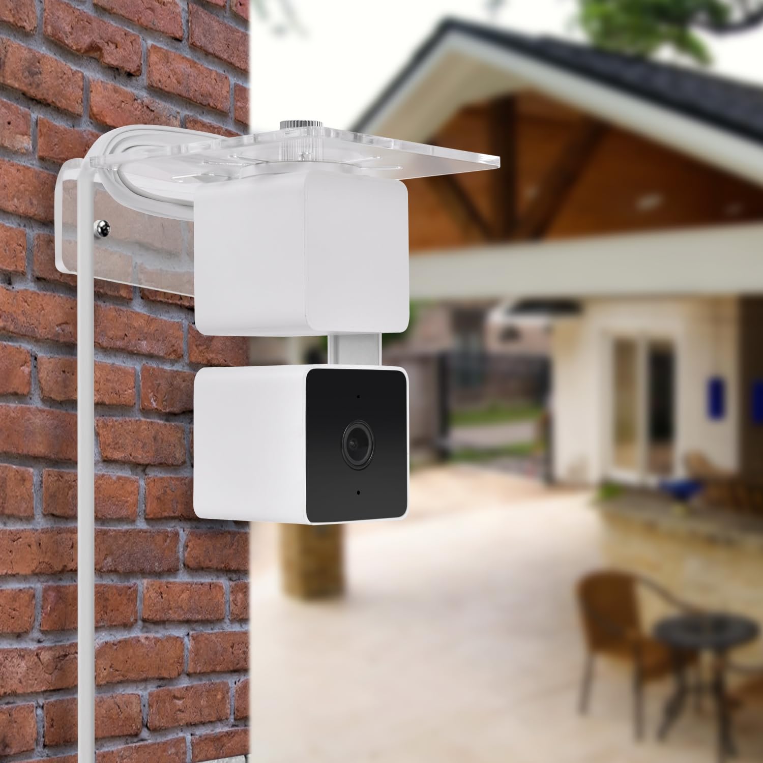 2Pack Transparent Wall Mount Compatible with Wyze Cam Pan V3, Wyze Cam Pan V2, No-Drill 360 Degree Swivel Acrylic Mounting Bracket for Wyze Cam Indoor/Outdoor Smart Home Security Camera