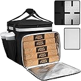 Wigojoy Food Delivery Backpack, Expandable Delivery Backpacks for Hot/Cold with Reflective Strips and Cup Holder. Bike Delivery Bag Backpack Suitable for Uber Eats, DoorDash, and Camping